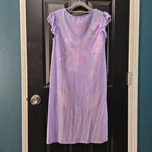 Weissman NWOT adult large purple w floral lyrical dress costume solo contemporar